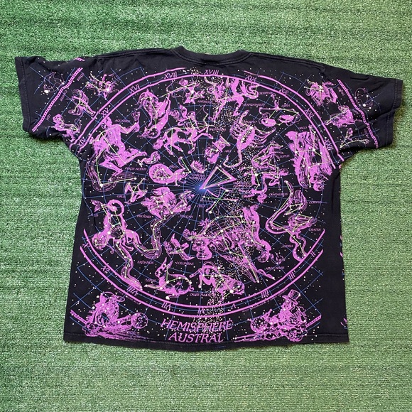 Vintage 1993 LIQUID BLUE Space CONSTELLATIONS Shirt Size 2XL Astrology Zodiac - Picture 2 of 8